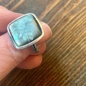 Silpada ring with filagree